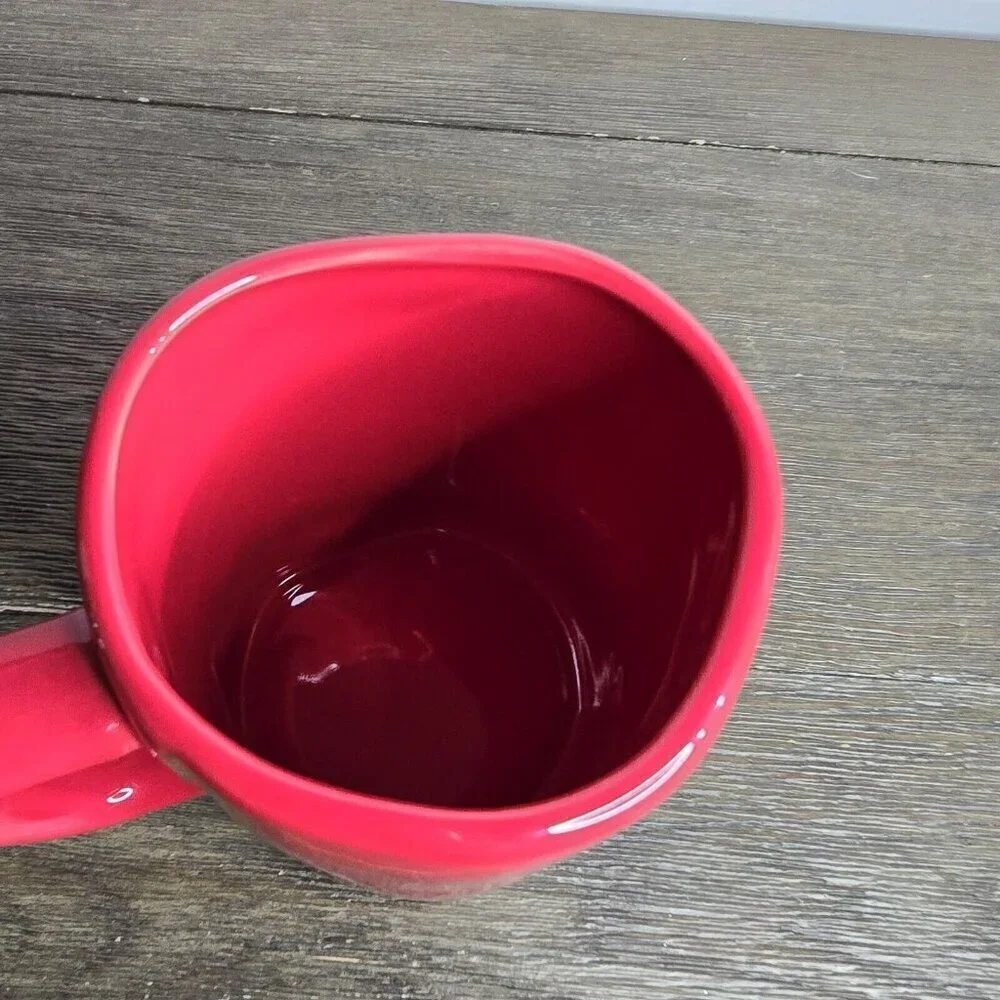 NWT Rae Dunn Artisan North Pole Red Christmas Mug 2020 Magenta Farmhouse